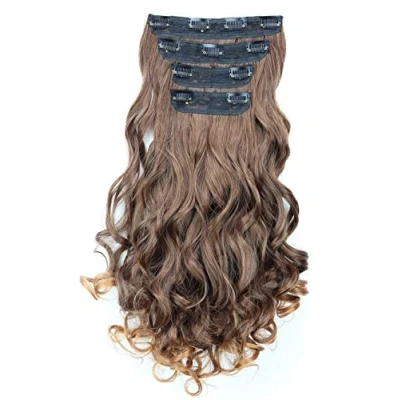 Abbildung von CAISHA XXL 45cm 4 Teile Set CLIP IN EXTENSIONS Haarverlängerung Haarteil Voluminös Gewellt Braun Mix CES305 1