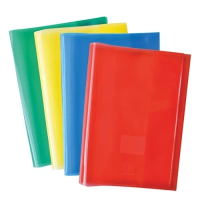 Abbildung von gimboo Hefthüllen Heftumschläge/ 25 Stück 25er Packung/DIN A4/ Extra Stark 150 my aus PP/Farbmischung Mix Transparent Klar/Kristallklar/Heftschoner für Schulhefte/Buchumschlag