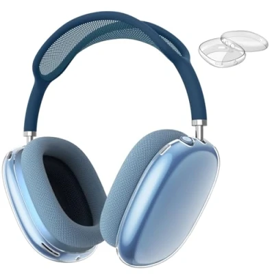 Abbildung von Fintie Hülle Kompatibel mit AirPods Max Kopfhörer, weiche TPU Klar Anti Scratch Schutzhülle für AirPod Max, Kristallklar