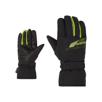 Abbildung von Ziener Herren GORDANUS Ski Handschuhe/Wintersport wasserdicht, PFC frei, Black.Lime, 10