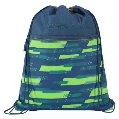 Abbildung von coocazoo TURN 10 Liter Sportbeutel für Kinder, Größe: One Size, Lime stripe