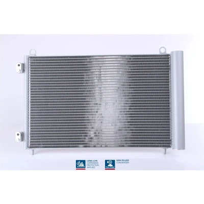 Abbildung von NISSENS 94837 Klimakondensator mit Trockner Aluminium 600 R 134a PEUGEOT: 206 Hatchback, SW