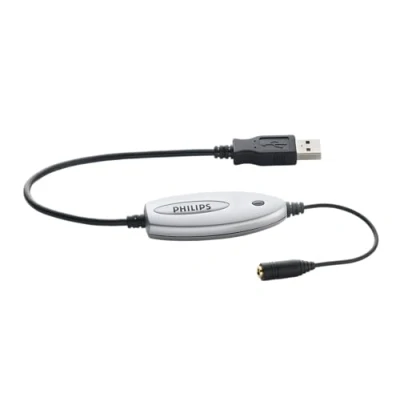 Abbildung von Philips LFH9034 USB Audio Adapter für Kopfhörer oder Lautsprecher mit 3.5 mm, Klinkenstecker, anthrazit/silber
