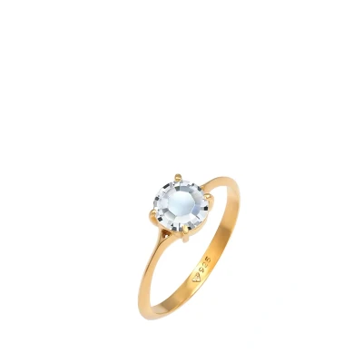 Abbildung von Elli Classic Engagement Ring goldcoloured, Damen, Größe: 54, Gold/coloured