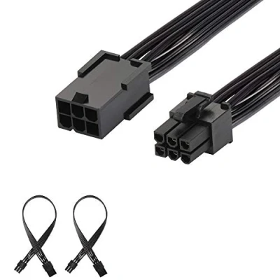 Abbildung von J&amp;D 2er Pack 6 Pin PCI Express Power Verlängerungskabel, Robustes PCIe Verlängerungskabel 30cm