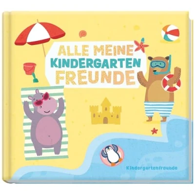 Abbildung von Freundebuch Kindergarten &quot;Strandtag&quot; Alle meine Kindergartenfreunde: Freundealbum zum Malen, Ankreuzen, Ausfüllen nachhaltig &amp; klimafreundlich