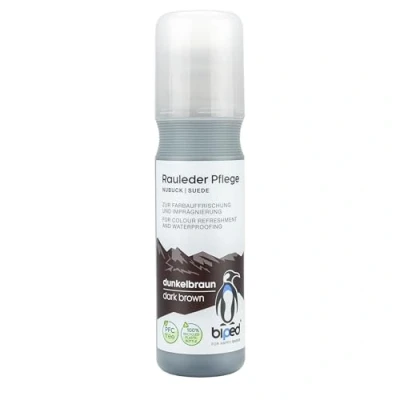 Abbildung von biped Rauleder Pflege zur Farbauffrischung, Pflege, Schutz und Imprägnierung Wildleder, Velours Nubuk Pflegemittel Stick für Textilien TEX Materialien PFC frei 75 ml z2790(dunkelbraun)
