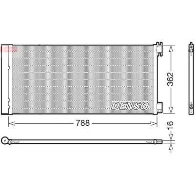 Abbildung von DENSO DCN23042 Klimakondensator mit Trockner R 134a OPEL: Vivaro B Van, Combi, RENAULT: Trafic 3