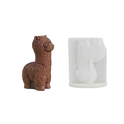 Abbildung von Xidmold 3D Alpaka Silikonform Kerzenform, Silikon Form für Fondant, Schokolade, Epoxidharz, Sojawachs Kerzen, Seife, Gips, Handwerk