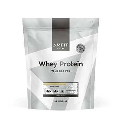 Abbildung von Amazon Marke: Amfit Nutrition Molkeproteinpulver, Vanille, 33 Portionen (1er Pack)