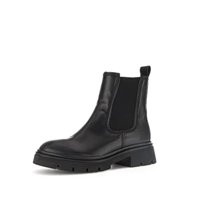 Abbildung von Gabor Damen Chelsea Boots, Frauen Stiefeletten,Wechselfußbett,Best Fitting,warm,gefüttert,Stiefel,Bootee,Booties,schwarz,40 EU / 6.5 UK