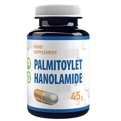 Abbildung von Hepatica Palmitoylethanolamide PEA 400mg 90 Vegane Kapseln, Laborgeprüft, Hochdosiert, Nicht GVO &amp; Glutenfrei