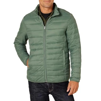 Abbildung von Amazon Essentials Herren Verstaubare, Leichte, Wasserabweisende Pufferjacke (Erhältlich In Big &amp; Tall), Fichtengrün, XL