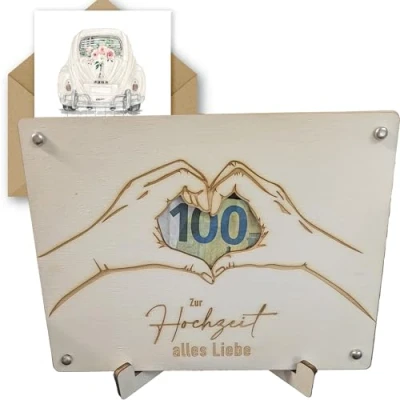 Abbildung von Woodland Mail Geldgeschenk Hochzeit Hochzeitsgeschenke für Brautpaar Geldgeschenke Verpackung mit Hochzeitskarte (Hande)