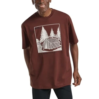 Abbildung von Jack Wolfskin Tshirt print, Herren, Größe: Large, Tent dark rust
