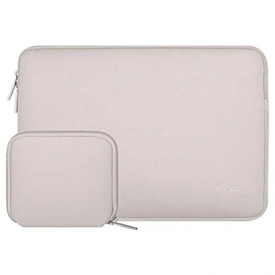 Abbildung von MOSISO Laptop Hülle Tasche Kompatibel mit MacBook Air/Pro Retina,13 13,3 Zoll Notebook,Kompatibel Pro 14 2024 2021 M3 M2 M1 Chip Max,Neopren Sleeve Klein Fall,Rockgrau