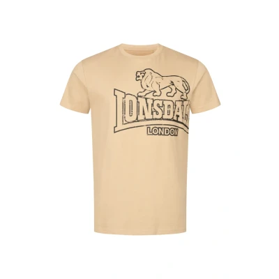 Abbildung von Lonsdale Normale Passform Langsett Tshirt print, Herren, Größe: Large, Sand black