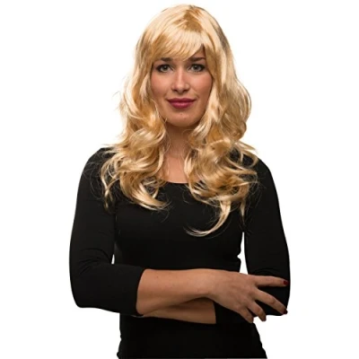 Abbildung von Sexy Langhaar Damen Frauen Perücke lockig/gewellt für Fasching Karneval Motto Party 13 Farben (Blond)