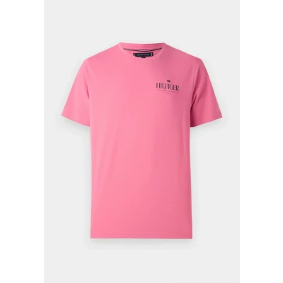 Abbildung von Tommy Hilfiger Stack TEE Unisex Tshirt print, Größe: Small, Vintage rosy