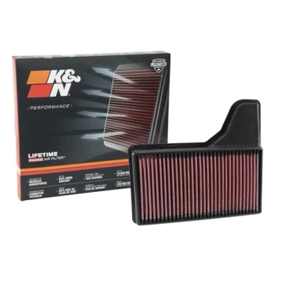 Abbildung von K&amp;N 33 5029 Motorluftfilter: Hochleistung, Prämie, Abwaschbar, Ersatzfilter,Erhöhte Leistung, 2015 2019 Mustang