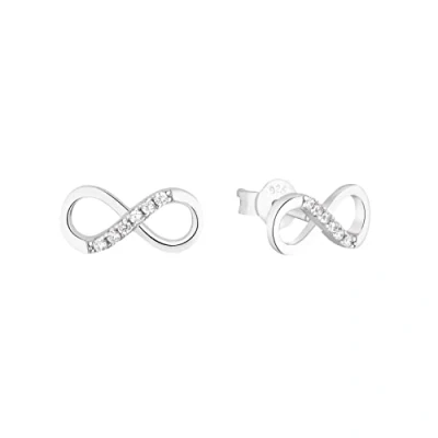 Abbildung von Amor Damen Ohrstecker Infinity/Unendlichkeitszeichen 925 Silber rhodiniert Zirkonia weiß 509961