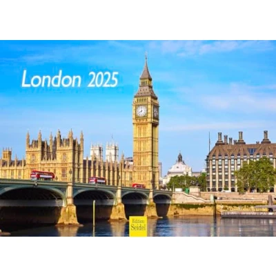 Abbildung von Edition Seidel Premium Kalender London 2025 Format DIN A4 Wandkalender UK England Big Ben Westminster Tower Bridge Themse Metropole Skyline