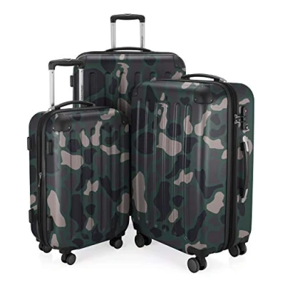 Abbildung von HAUPTSTADTKOFFER SPREE 3er Trolley Set Rollkoffer Reisekoffer, (S, M und L) Koffer Set, 4 Doppel Rollen, , Camouflage