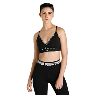 Abbildung von PUMA Damen Low Impact Strong Strappy Bra Unterwäsche Top, Schwarz, S