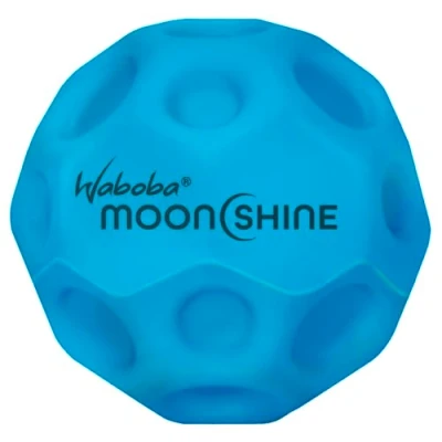 Abbildung von Waboba Unisex Erwachsene Moonshine Leuchtball, Moon, Hyper Bouncy im Dunkeln Leuchtend, Extra Sprungkraft Ball Blau, One Size
