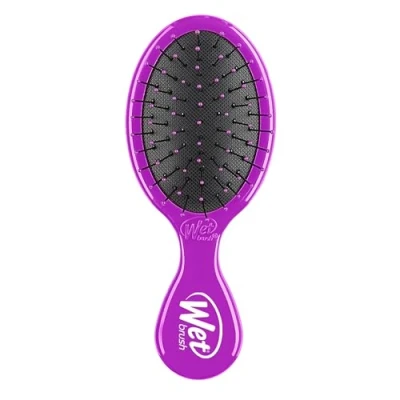 Abbildung von Wet Brush Haarbürste Mini Detangler Solid Print mit weichen IntelliFlex Borsten, Reisebürste für alle Haartypen (Violett)