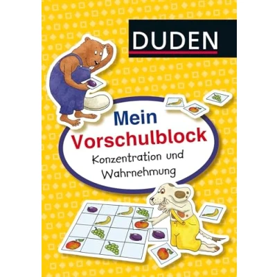 Abbildung von Duden: Mein Vorschulblock: Konzentration und Wahrnehmung: Lustige Denkspiele für zu Hause