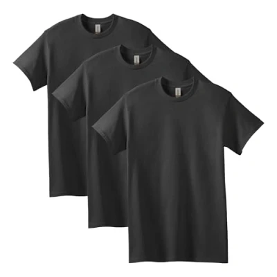 Abbildung von Gildan Unisex T shirt aus Schwerer Baumwolle, Stil G5000 Shirt, Schwarz, L