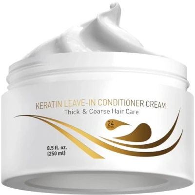 Abbildung von Vitamins Leave In Conditioner Haarspülung Anti Spliss Keratin Haarpflege für kaputtes Haar, dickes sprödes strapaziertes Haar Haarkur ohne Ausspülen