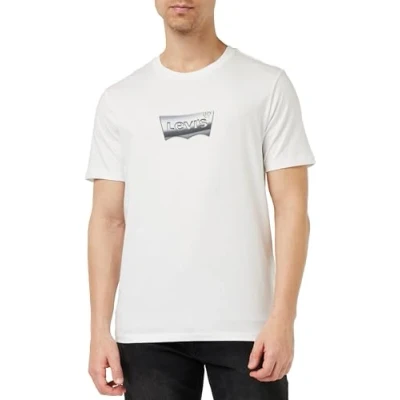 Abbildung von Levi&#039;s Graphic Crewneck TEE Tshirt print, Herren, Größe: XL, Chrome white