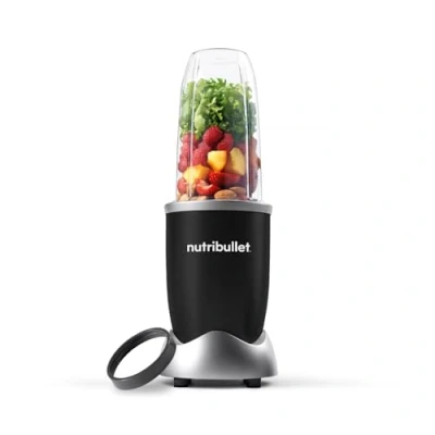 Abbildung von nutribullet Pro, 900 Watt Leistung, Einfach und schnell in der Anwendung, Kompakt, Leicht zu reinigen, Mit 700 ml Becher, Smoothiemixer, Smoothie Maker, Elektrischer Mixer, NB904B, Schwarz