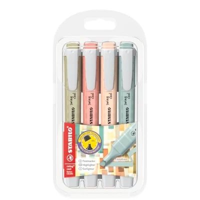 Abbildung von STABILO Textmarker swing cool NatureCOLORS 4er Pack schlammgrün, siena, beige, grünerde