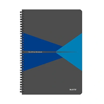 Abbildung von Leitz 46470035 Office Collegeblock A4 kariert, spiralgebunden mit Karton Einband Blau