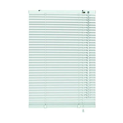 Abbildung von GARDINIA Alu Jalousie, Sichtschutz, Lichtschutz, Blendschutz, Wand und Deckenmontage, Aluminium Weiß, 100 x 140 cm (BxH)