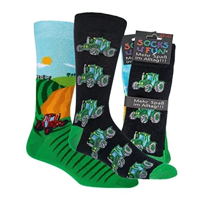 Abbildung von Damen Jungen Herren Spaßsocken (2 Paar) 36 41 Traktor