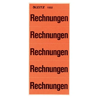 Abbildung von Leitz 15020000 Inhaltsschild (Rechnungen, selbstklebend) 100 Stück rot