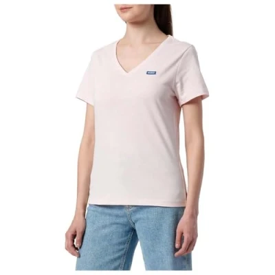 Abbildung von HUGO Classic Tshirt basic, Damen, Größe: Large, Light pink