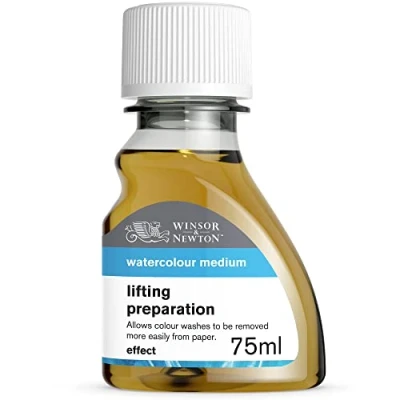 Abbildung von Winsor &amp; Newton 2621765 Farbenentferner für Aqurellfarben, erleichtert das Entfernen bereits getrockneter Farbe vom Papier 75ml Flasche