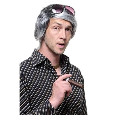 Abbildung von WIG ME UP 68875 P103 309A Karneval Fasching Perücke Herrenperücke Schwarz &amp; Silbergrau Playboy Gigolo