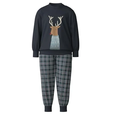 Abbildung von CALIDA Family &amp; Friends Bündchen Pyjama Kinder, aus 100% Bio Baumwolle, mit weichen Rippbündchen an den Abschlüssen