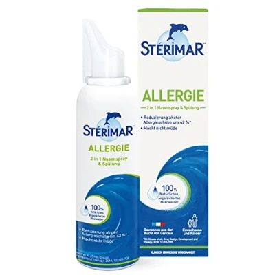 Abbildung von Stérimar Allergie Nasenspray 100% natürliches Meerwasser Schnelle und Akute Hilfe bei Schnupfen Verstopfter Nase Ausgelöst durch Allergien Salzwasser Spray für Kinder Erwachsene 100ml