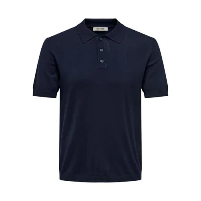 Abbildung von ONLY &amp; SONS Herren Onswyler Life Reg 14 Ss Polo Knit Noos, Dark Navy, XL
