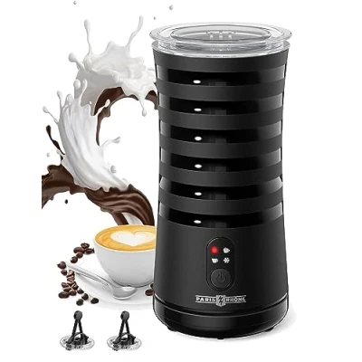 Abbildung von PARIS RHÔNE Milchaufschäumer Elektrisch 4 in 1 Milchschäumer für Heißer und Kalter Milchschaum, Warme Milch, Rutschfest Griffige Form Automatische Abschaltung Milchbehälter
