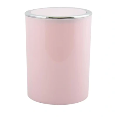 Abbildung von MSV Bad Serie ASPEN Design Kosmetikeimer Treteimer Schwingdeckeleimer Abfallbehälter mit Schwingdeckel 6 Liter (ØxH): ca. 18,5 x 26 cm Pastell Rosa