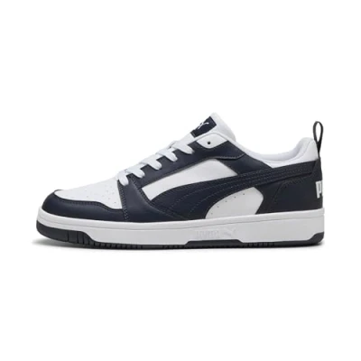 Abbildung von Puma Rebound V6 Unisex Sneaker low, Größe: 37.5, White/new navy Kunststoff