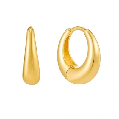 Abbildung von Brandlinger ® Ohrringe Silber 925. Creolen gold. Schmuck Damen vergoldet mit 18 Karat (Silber und Gold) für Frauen Mädchen. Äußerer Durchmesser 15mm.
